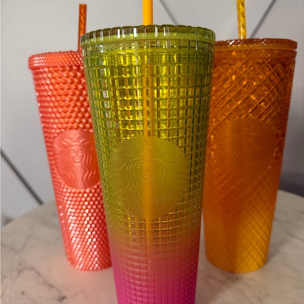 Starbucks Bright Orange Travel Cups